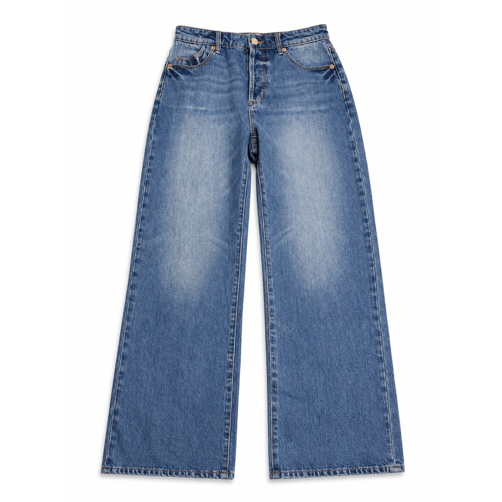 Rolla's Stevie Relaxed Straight Leg Jeans Blue Denim High Rise Size 27 R54J37